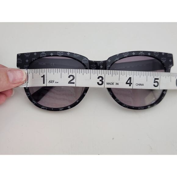 MCM Cat Eye Women\'s Sunglasses Black Visetos Gray Radiant MCM633SAN-006
